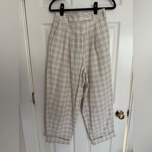 Cordera plaid brushed cotton pants OS